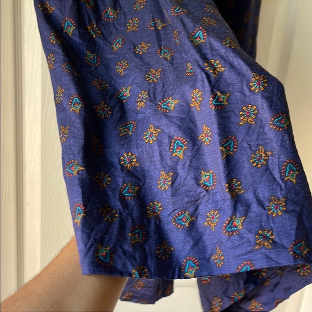 Vintage Navy Patterned Culottes - image 4